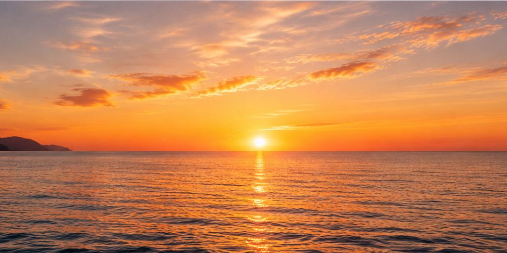 Canvas of a sunset over the sea